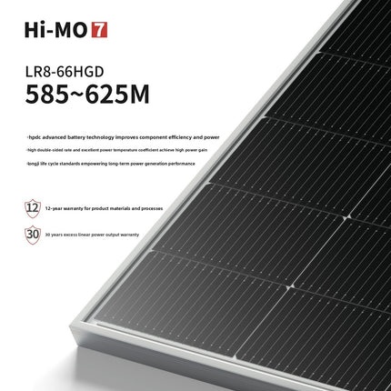 Strailine A-grade Monocrystalline Module Solar Photovoltaic Power Generation Panel Double-sided High Efficiency 585W 600W 625W