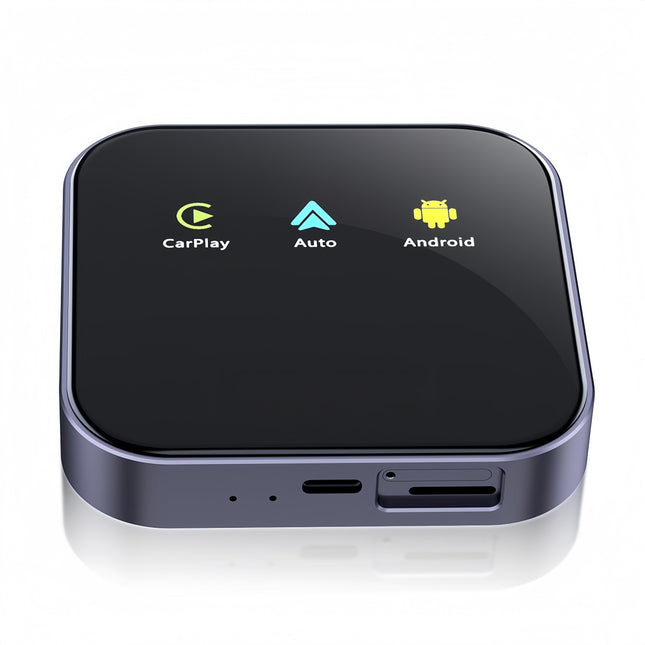 3-in-1 Wireless CarPlay/Android Auto Adapter – Plug & play, supports Netflix/YouTube/TF card. Works with OEM wired CarPlay/Android Auto cars.
