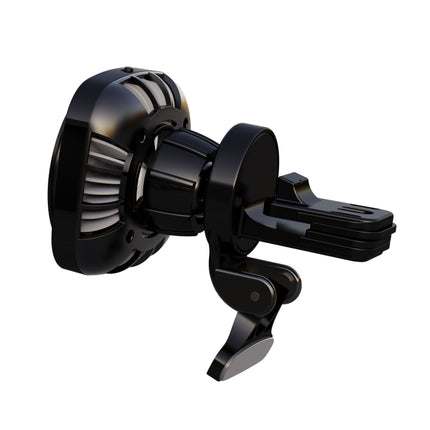 Magnetic Car Phone Holder - 15W Qi wireless charging, cooling fan, RGB light, 360° adjustable, auto-clamp, strong suction.
