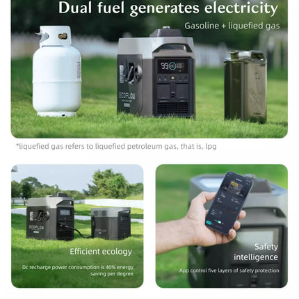 Dual Fuel Intelligent Generator Portable Frequency Conversion Energy Saving Electric Start Oil and Electricity Dual Use