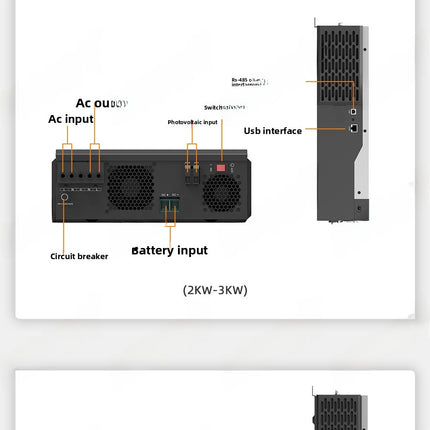 Hybrid Solar Inverter 5KW 48V Home Use Sine Wave On-Grid and Off-Grid Inverter Anti-Backflow