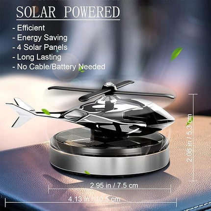 Automobile air freshener, solar-powered rotating fragrance diffuser device, diffuser accessories for interior decoration of cars and homes