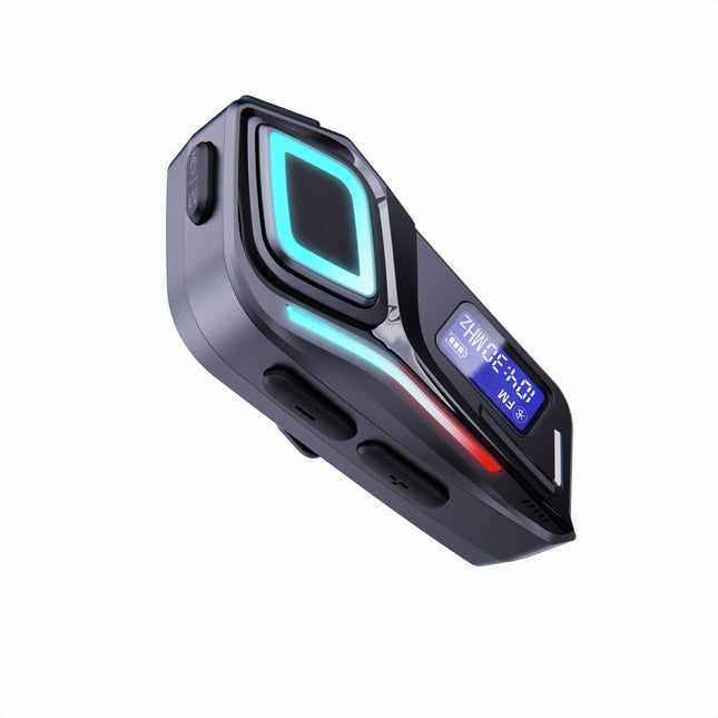 BT 5.4 Motorcycle Headphones - 40H play, 40mm bass, ANC, IPX8, voice/LED/FM. Universal helmet fit.