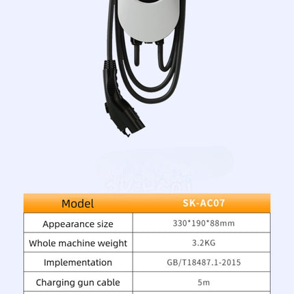 7kw Wall-Mounted Column Household Commercial Charging Station
