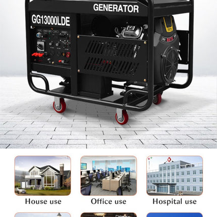 15KW Dual Fuel 380V Three-phase Generator Double Cylinder Open Frame Type