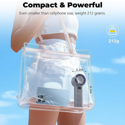 Portable mini handheld fan, powerful cooling ice fan, with charging function