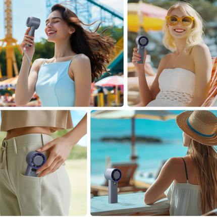 Portable mini handheld fan, powerful cooling ice fan, with charging function