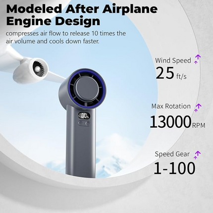 Portable mini handheld fan, powerful cooling ice fan, with charging function